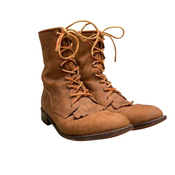 Justins genuine leather western fringe - Picture 1 of 8